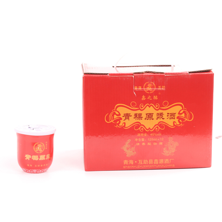 45°青海互助鑫之酩青稞原浆酒口杯酒（125mlX12）