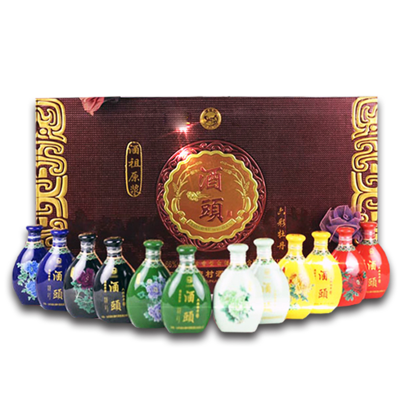 66°杜康原产地酒头六彩牡丹小酒（66ml*12）