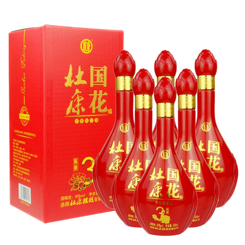 50°杜康国花陈酿3白酒500ml（6瓶装）