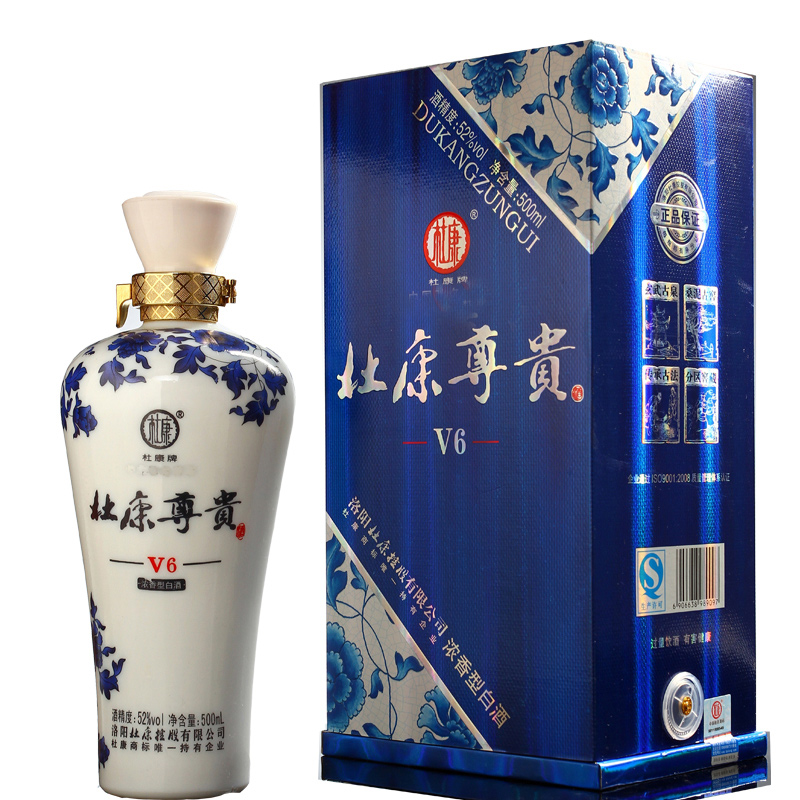 52°杜康尊贵V6白酒500ml