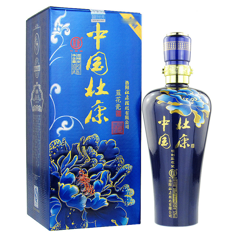 52°中国杜康精致蓝花瓷500ml