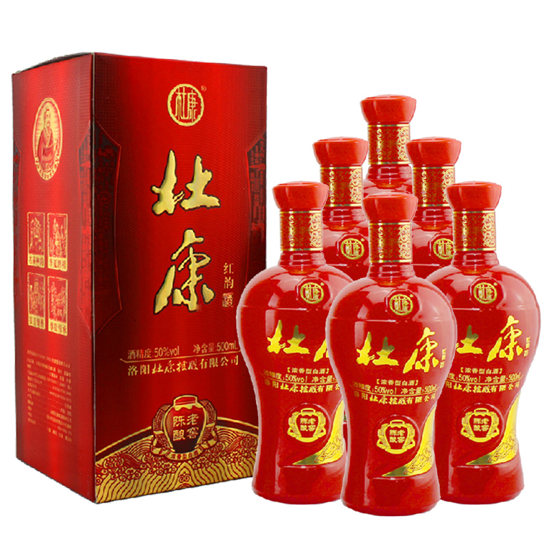 50°杜康红韵酒500ml（6瓶装）