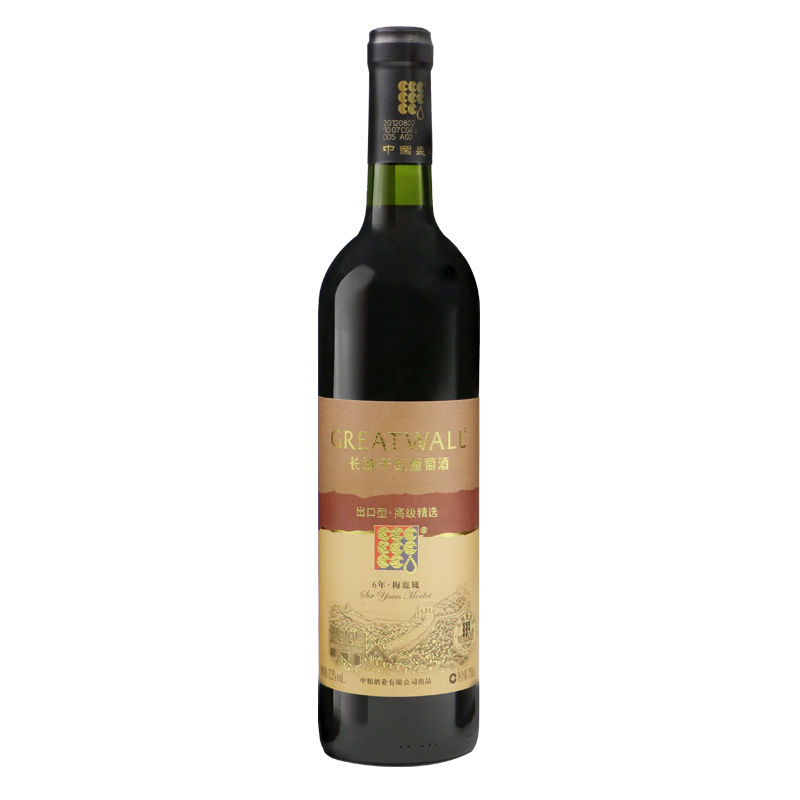 12.5°中粮长城出口型6梅鹿辄干红葡萄酒750ml