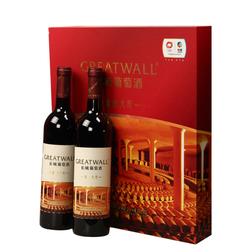 12.5°中粮长城金色大厅葡萄酒750ml（2瓶装）