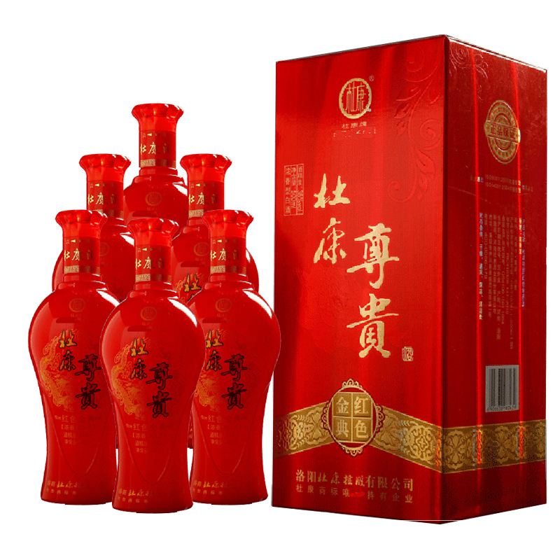 38°杜康尊贵红色金典500ml（6瓶装）