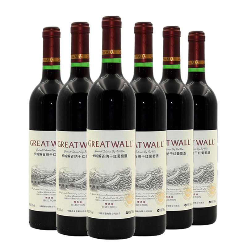 12.5°中粮长城精选级解百纳干红750ml（6瓶装）