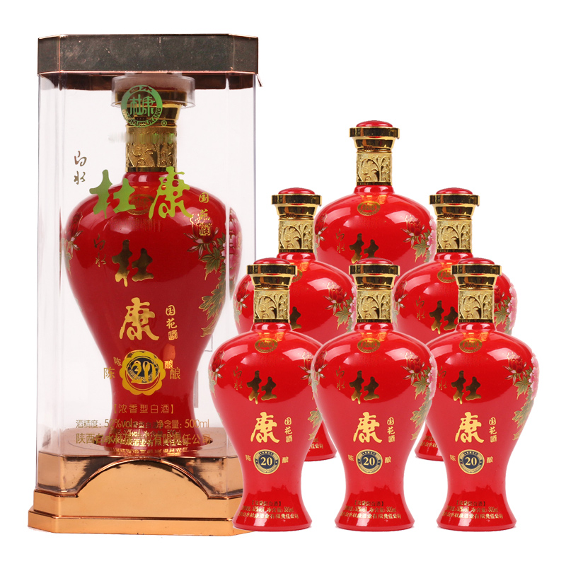 52°白水杜康国苑陈酿20浓香型白酒500ml（6瓶装）