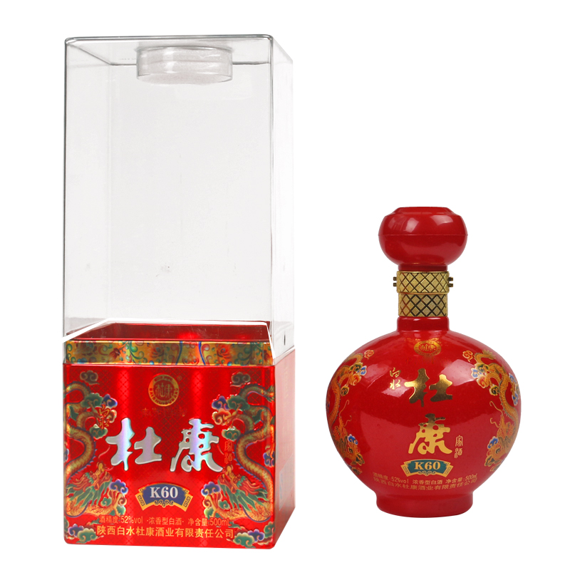 52°白水杜康家酒k60浓香型白酒500ml