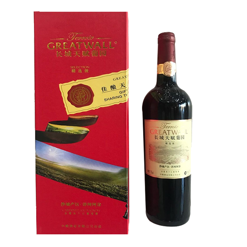 12.5°长城天赋葡园精选级赤霞珠干红葡萄酒750ml