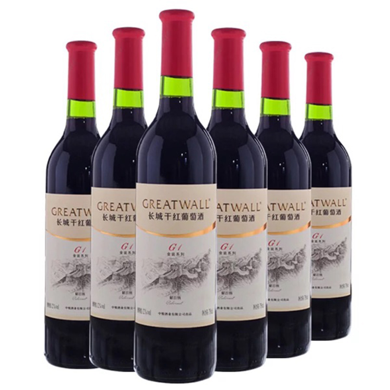 12.5°中粮长城金装G1解百纳干红葡萄酒750ml（6瓶装）