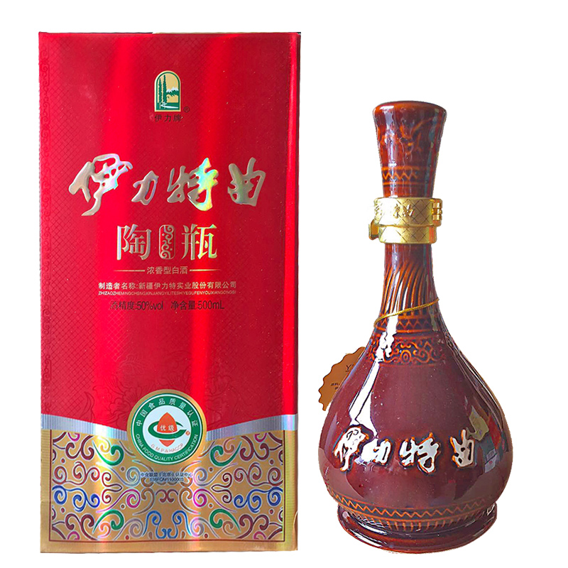 50°伊力特伊力特曲陶瓶白酒500ml