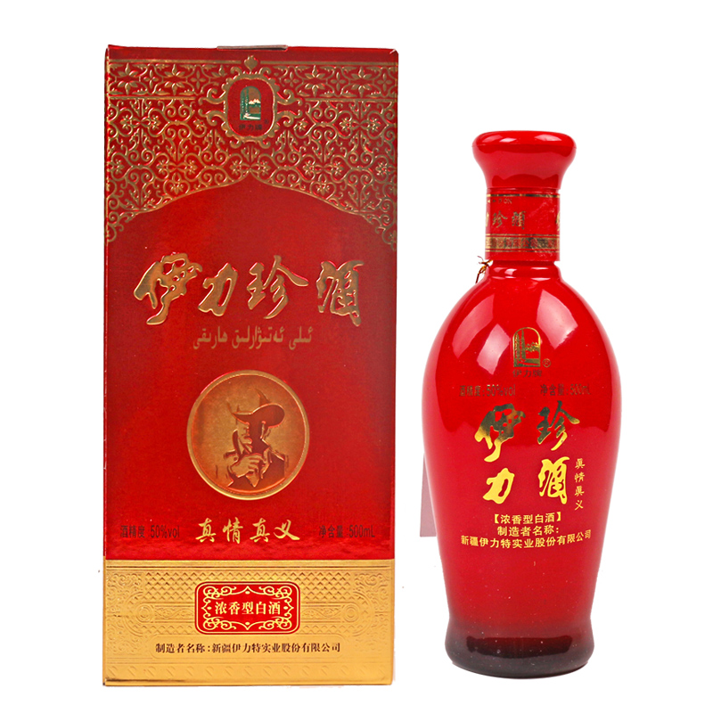 50°伊力特伊力珍酒真情真义浓香型白酒500ml