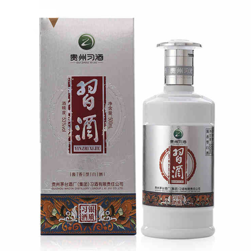53°习酒银质习酒酱香型白酒500ml