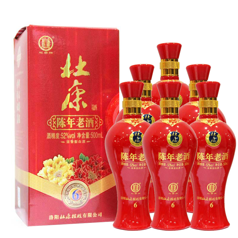 52°杜康（陈年老酒6）浓香型白酒500ml（6瓶装）