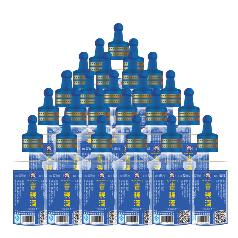 52°藏佳纯青稞酒小酒125ml（24瓶装）