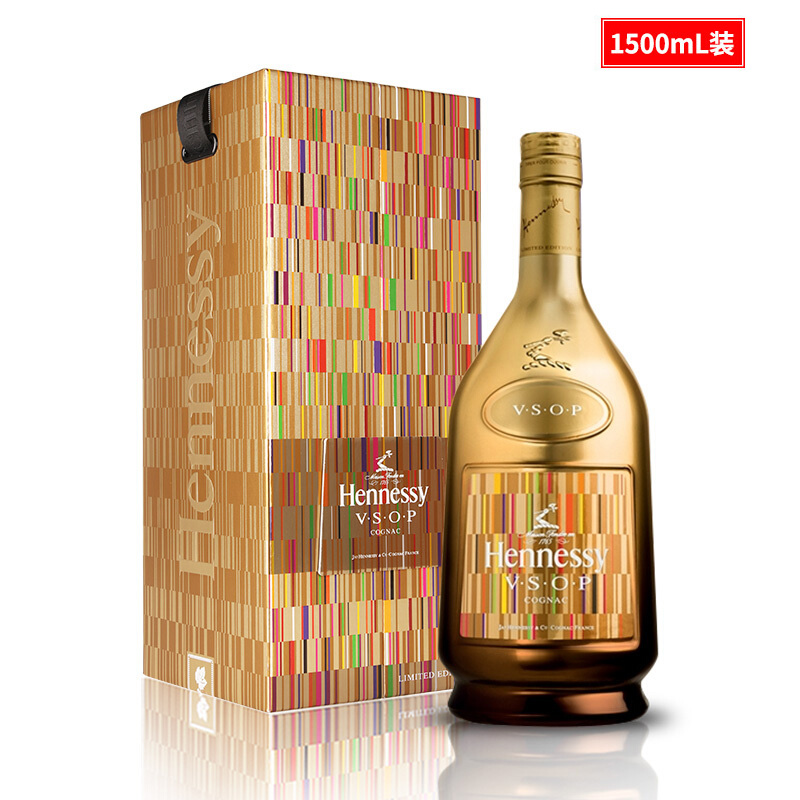 40°法国轩尼诗（Hennessy）第五代珍藏版VSOP干邑白兰地进口洋酒礼盒1500ml