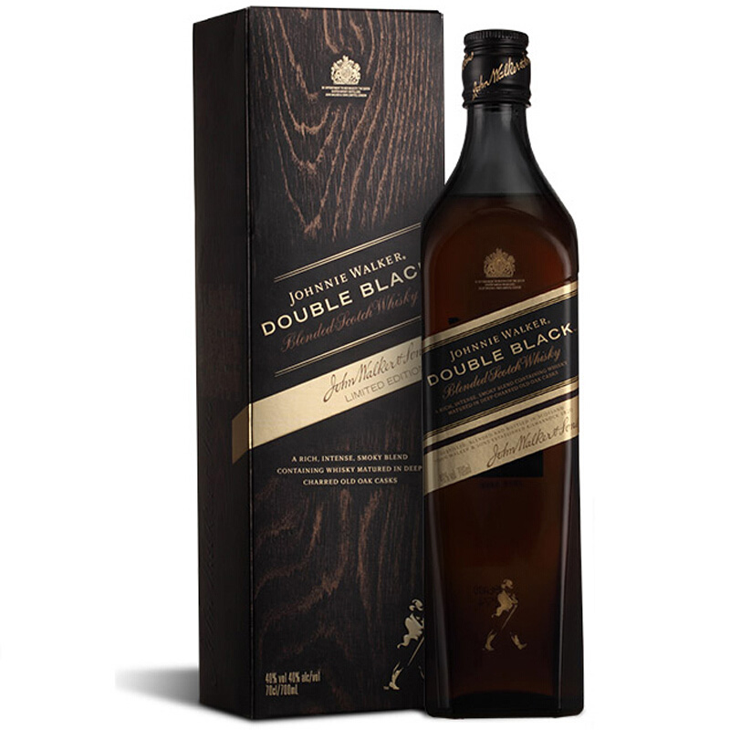 40°英国尊尼获加黑方醇黑(Johnnie Walker)黑牌苏格兰威士忌洋酒700ml