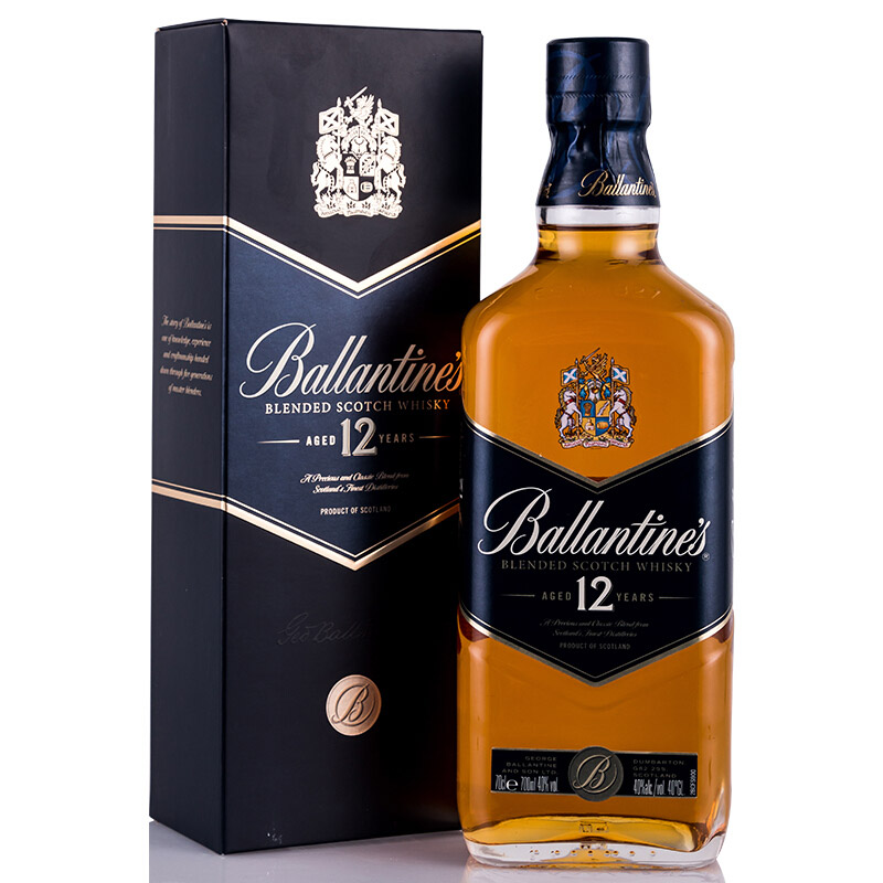 40°英国百龄坛（Ballantine's）12年苏格兰威士忌进口洋酒700ml